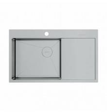 Мойка, OMOIKIRI, Akisame, шгв 860-510-200, отверстия для смесителя-1, чаша слева, цвет-нержавеющая сталь