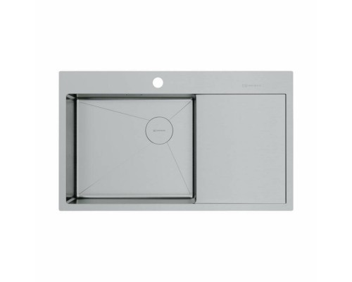 Мойка, OMOIKIRI, Akisame, шгв 860-510-200, отверстия для смесителя-1, чаша слева, цвет-нержавеющая сталь