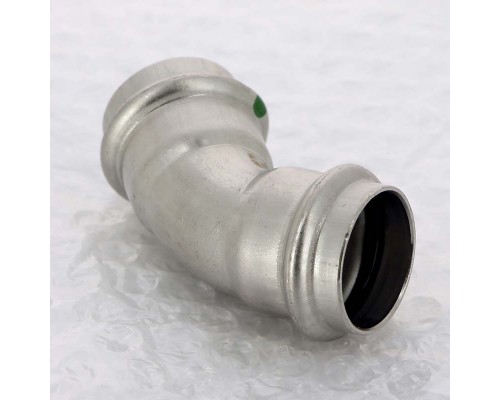 Угол пресс 45 град. нержавеющая сталь Sanpress Inox VIEGA 28 Угол пресс 45 град. нержавеющая сталь Sanpress Inox VIEGA 28