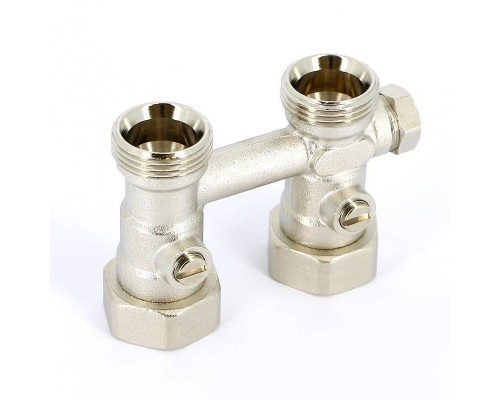 Узел радиаторный со встроенными кранами НВ UNI-FITT 3/4"EK х 3/4"EK с байпасом Узел радиаторный со встроенными кранами НВ UNI-FITT 3/4"EK х 3/4"EK с байпасом