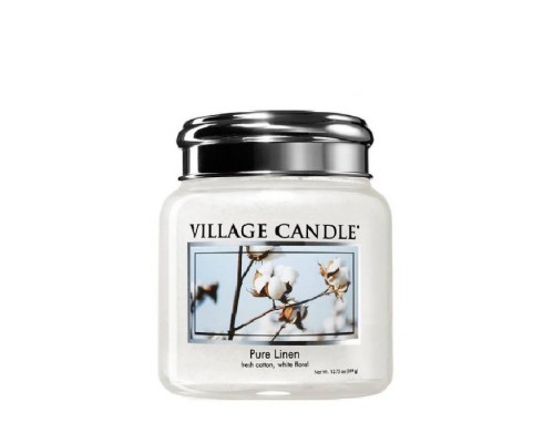 Декоративная свеча Village Candle Хлопок и лен (92 грамма)