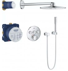 34705000 Grohtherm SmartControl Душевая система с душевым гарнитуром и верхним душем Rainshower SmartActive 310, хром 34705000