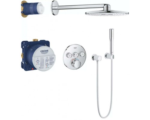 34705000 Grohtherm SmartControl Душевая система с душевым гарнитуром и верхним душем Rainshower SmartActive 310, хром 34705000