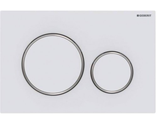 115.882.JT.1 Клавиша смыва Sigma 20 NEW двойной смыв к 111.300/350/361/362/380/390/796 не оставляет отпечатков пальцев,белый мат/хром глянц/белый мат 115.882.JT.1