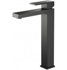 AQ1604MB ЛИБРА смеситель для раковины высокий 257, без донного клапана, матовый черный AQ1604MB