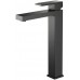 AQ1604MB ЛИБРА смеситель для раковины высокий 257, без донного клапана, матовый черный AQ1604MB