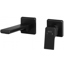 102167605C1EX-KK TIERA смеситель для раковины настенный 2 отв. (внешняя часть) матовый черный 102167605C1EX-KK