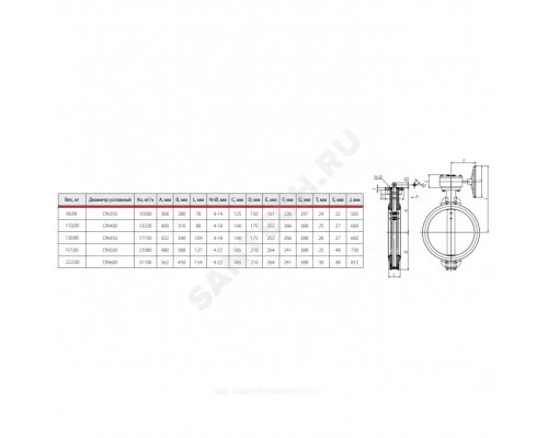 Затвор поворот чуг EPDM Ду400 Ру16 ред д/чуг R59W Giacomini R59WX040