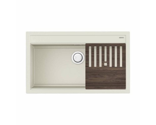 Мойка, OMOIKIRI, Kitagawa, шгв 860-510-220, отверстия для смесителя-5 промаркированных, цвет-белый