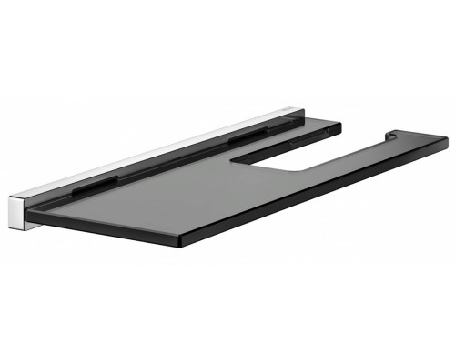 19173018000 EDITION 90 Square Держатель для туалетной бумаги с полочкой, хром/дымчатое стекло 19173018000