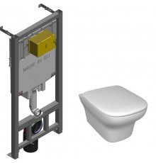 E21772RU-00 Подвесной унитаз c инсталляцией Jacob Delafon Vox, сиденье микролифт (E29025+EDM102+E20142), без панели смыва E21772RU-00