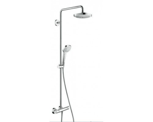 Душевая стойка, Hansgrohe, Croma Select E, цвет-белый/хром