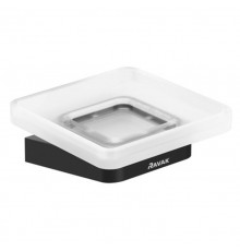 Держатель с мыльницей (стекло) TD 200.20 черный X07P556