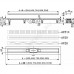 Лоток душев гор/вып комб/затв Дн40 850х60 нерж/реш Alca APZ10-850M.