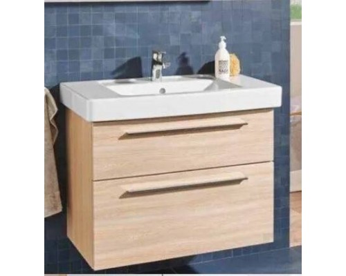 Тумба под раковину, Villeroy&Boch, Verity Design, с раковиной Subway 2.0, шгв 750-450-575, цвет-вяз импрессо