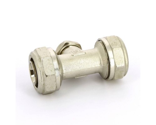 Тройник обжим никелированный TIEMME 32х20х32