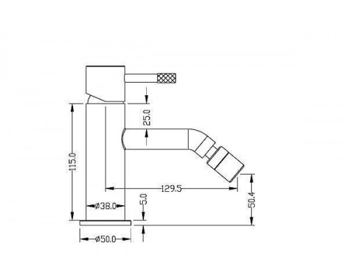 Boheme Uno Смеситель для биде, цвет: shine gun metall 466-SGM