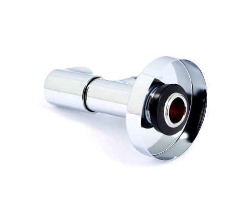 Вентиль Н-обжим Uni-Fitt 1/2" х 10 мм (3/8") LUX, для подключения бачков / смесителей, хромированный, рукоятка металл