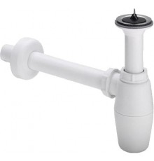 103927 Сифон для раковины (пластик), с пробкой, 1 1/4 x 32, белый 103927
