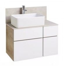 1A2441K3MIX40 Набор: 1A244101MIX40 Тумба-умывальник Мишель 100 Дуб Эндгрейн/ 732700B000 Раковина Мила/ 1A253303MIX40 керам 1A2441K3MIX40