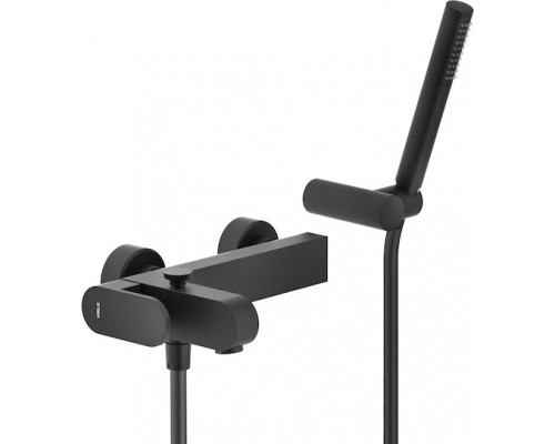 UP94110BM UP смеситель для ванны с душевым набором, матовый черный UP94110BM