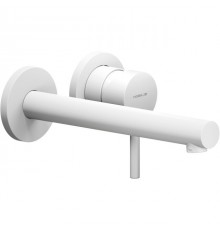 LV00499/1WM LIVE смеситель для раковины настенный на 2 отв.,матовый белый LV00499/1WM