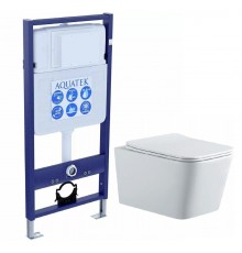 SET AQUATEK ЛИБРА N (рама AQUATEK Standard INS-0000012(без клавиши и крепежа)+унитаз ЛИБРА New AQ0530N-00 с тонким сиденьем soft-close SET AQUATEK ЛИБРА N