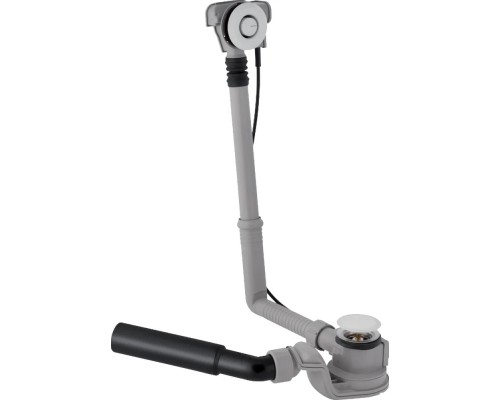 150.755.21.6 Слив-перелив для ванны Geberit с системой нажатия PushControl,d52,длина26 см, с дек.комплектом и соединительным коленом: Глянцевый хром 150.755.21.6