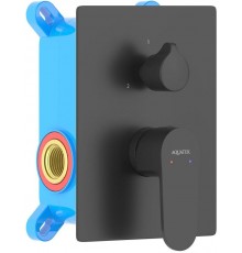 AQ1246MB ОБЕРОН смеситель для ванны 2 режима (внешняя и скрытая часть), матовый черный AQ1246MB