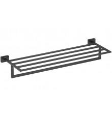 AQ4315MB ЛИБРА полка для полотенец, матовый черный AQ4315MB