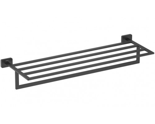 AQ4315MB ЛИБРА полка для полотенец, матовый черный AQ4315MB