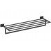 AQ4315MB ЛИБРА полка для полотенец, матовый черный AQ4315MB