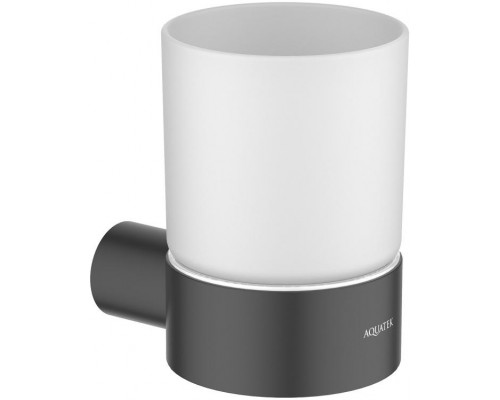 AQ4404MB ЛИРА стакан с держателем, матовый черный AQ4404MB