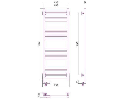 Сунержа Модус 2.0 Полотенцесушитель электрический 40x120h, лев., цвет: без покрытия 00-5600-1240 Сунержа Модус 2.0 Полотенцесушитель электрический 40x120h, лев., цвет: без покрытия 00-5600-1240