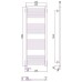 Сунержа Модус 2.0 Полотенцесушитель электрический 40x120h, лев., цвет: без покрытия 00-5600-1240