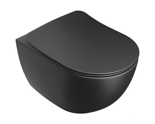Унитаз подвесной Uni Chrome RimOFF (безободковый) ЧЕРНЫЙ X01794