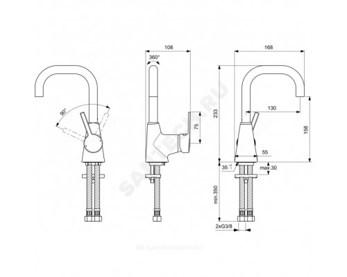 Смес/умыв IDEALSTYLE однор бок/р Ideal Standard B0899AA