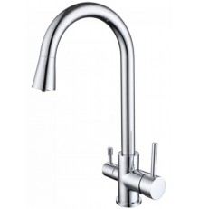 AQ1085CR ВЕГА смеситель для кухни с подключением к фильтру воды (полукруглый излив) AQ1085CR