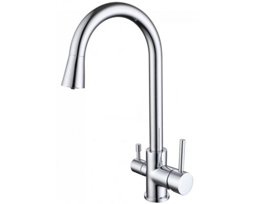 AQ1085CR ВЕГА смеситель для кухни с подключением к фильтру воды (полукруглый излив) AQ1085CR
