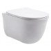 AQ1111-00 КЛАССИК Унитаз подвесной безободковый 525365340, тонкое сиденье с механизмом плавного закрывания, крепеж AQ1111-00