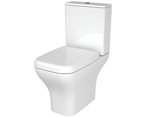 9843B003-7201 Напольный безободковый унитаз VitrA Polar, двурежимный механизм смыва 3/6 л, дюропластовое сиденье микролифт 9843B003-7201