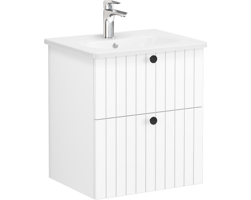 69415 Модуль Root Groove 60 см с круглой раковиной, 2 ящика, матовый белый 69415