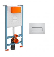 800-1875 Комплект: инсталляция Core 738-5800-01 и панель смыва Root S 740-2380 цвет глянц хром, 3/6 л, глубина установки 8 см. Все крепежи в комплекте 800-1875