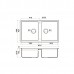 Omoikiri Kitagawa 83-2-U-GR Кухонная мойка Artceramic 83,6x48,8 см, цвет: leningrad grey 4993810