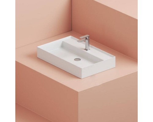 Раковина, Artceram, Scalino, шгв 750-480-115, отверстия для смесителя-1 сквозное, 2 промаркированных, цвет-белый глянцевый