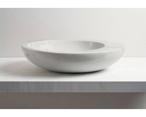 Раковина, CIELO, Le Giare, шгв 600-450-145, отверстия для смесителя-отсутствуют, цвет-Carrara Statuario