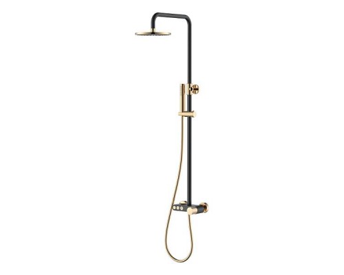 Boheme Stick Душевая стойка с верхним душем 30х57х112,5h см, цвет: черный/золото 128-BG.2 Boheme Stick Душевая стойка с верхним душем 30х57х112,5h см, цвет: черный/золото 128-BG.2