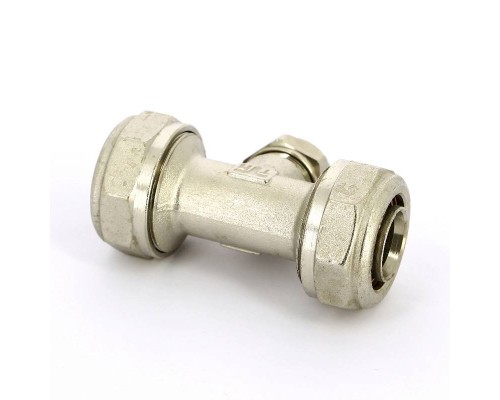 Тройник обжим никелированный TIEMME 32х20х32