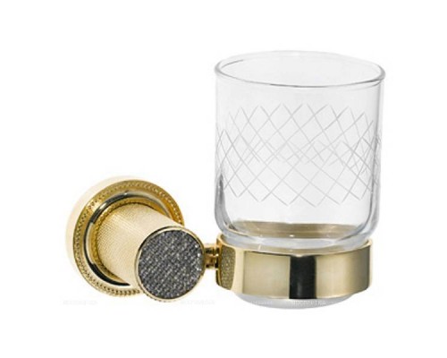 Boheme Royal Cristal Стакан для ванной подвесной, цвет: gold 10924-G-B Boheme Royal Cristal Стакан для ванной подвесной, цвет: gold 10924-G-B