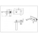 Boheme Qubic Смеситель для раковины на стену 23x19,1x10h см, цвет: shine gun metalll 475-SGM
